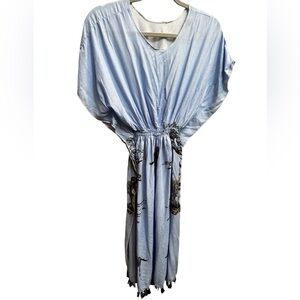 NEW! AFRICAN ZEBRA Print Dress Women’s XS Handmade Angel Sleeves Colorful